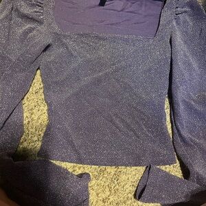 Elegant Purple Long Sleeve Top